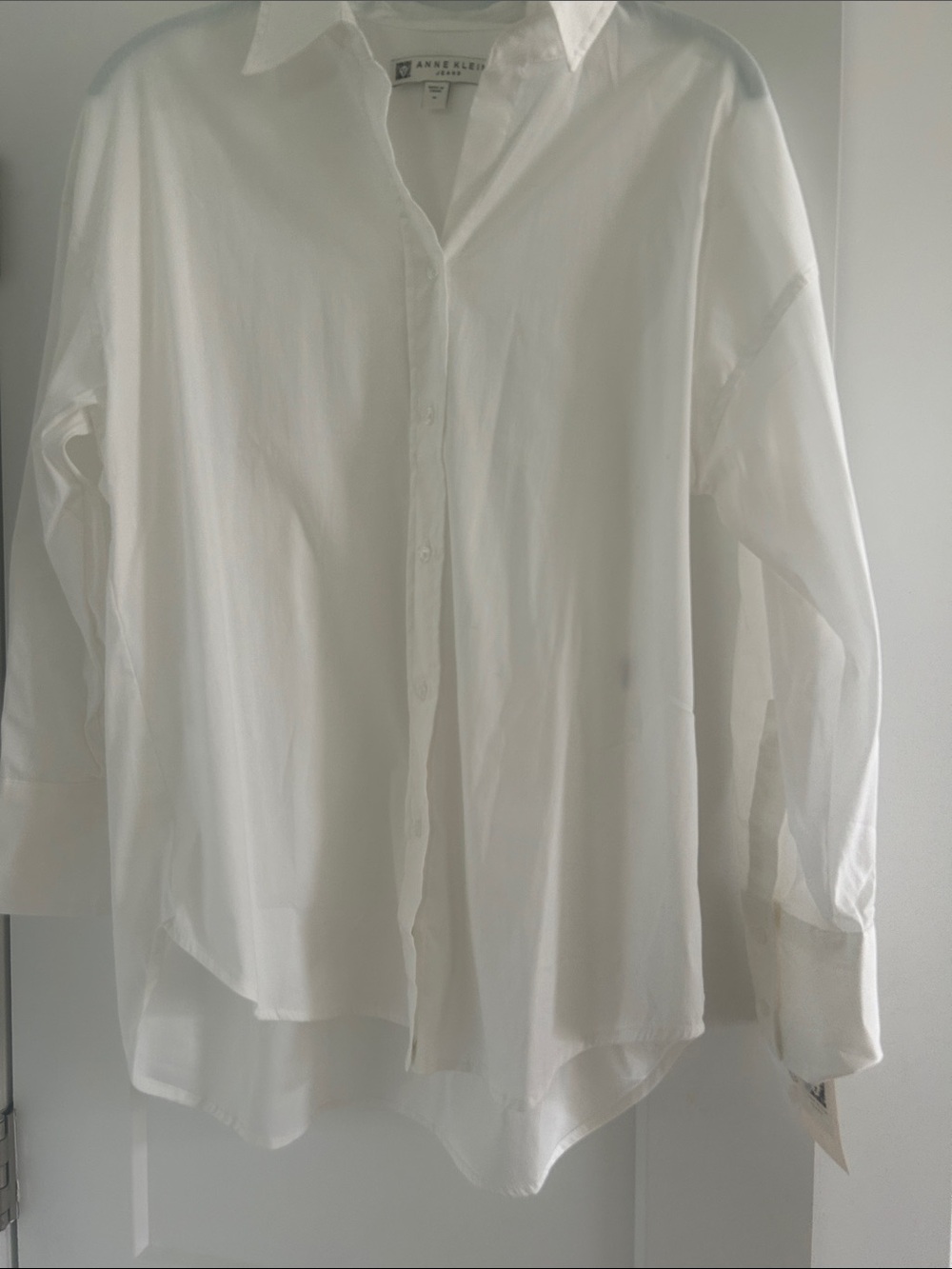 Anne Klein Classic White Womans Button-Down Shirt